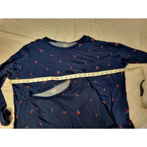 Lot of 2 Pink Victoria's Secret crop tops long sleeves  soft brushed knit fabric - Picture 4 of 9